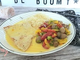 Escalope de dinde aux poivrons et au curry