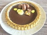 Financier tigré géant façon tarte au chocolat