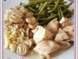 Poulet aux champignons, haricots verts et porto (Cookeo)