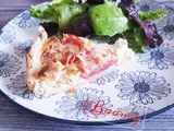 Quiche à la tomate, au jambon et au fromage de chèvre frais