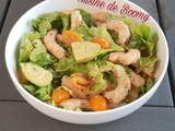 Salade à l'avocat et aux crevettes