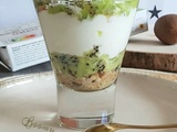 Verrine légère au skyr, kiwi et noix de coco