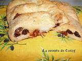 Fougasse aux tomates séchées et olives noires