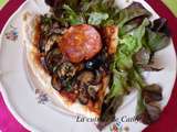 Pizza à l'aubergine poêlée