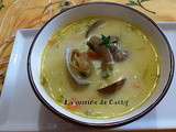 Soupe de palourdes au thym frais