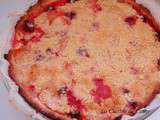 Tarte crumble aux abricots et cerises