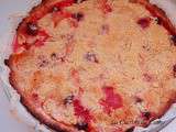 Tarte crumble aux abricots et cerises