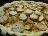 Tarte salée au boudin blanc et pommes