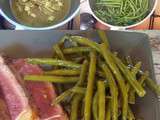 Haricots verts au curcuma, façon achards