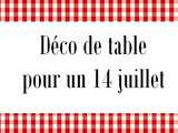 Déco de table pour le 14 juillet