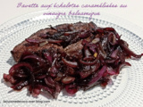 Bavettes sauce échalotes caramélisées au vinaigre balsamique