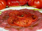 Carpaccio de boeuf et marinade aux aromates