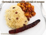 Chermoula de courgettes, semoule et merguez