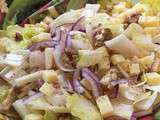 Salade d'endives, pommes, noix, gruyère