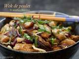 Wok de poulet et nouilles chinoises