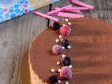 Entremets chocolat et fruits rouges