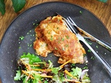 Blancs de poulet pané & sa salade aux accents asiatiques