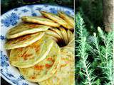 Blinis à la courgette et parmesan