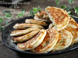 Blinis aux oignons verts et feta