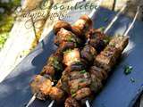 Brochettes de filet mignon aux champignons