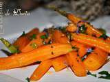 Carottes fondantes au cumin et fleurs sauvages de Provence