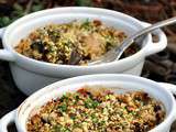 Cassolettes d'escargots au Riesling, persillade de crumble