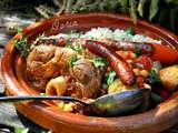 Couscous au veau et merguez