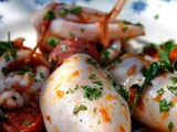 Encornets sautés à l'ail & chorizo