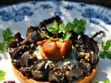 Galette d'escargots de Bourgogne aux girolles et herbes du jardin