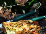 Lasagnes à la farine d'Epeautre, champignons bruns de Paris, épinards