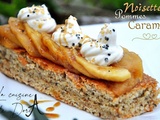 Moelleux aux noisettes, lit de pommes et sa chantilly