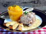 Paupiettes de veau à la moutarde de Meaux et purée de butternut