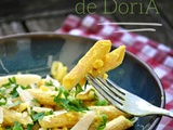 Penne Rigate intégrale aux petits pois et parmesan