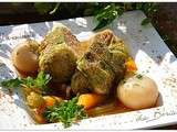 Pot au feu printannier aux choux farcis