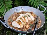 Poulet aux champignons et crème à la moutarde de Meaux