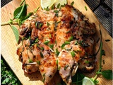 Poulet crapaudine aux herbes cuit au barbecue Weber