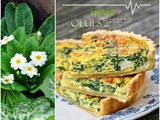 Quiche aux épinards, oignon des Cévennes et chèvre