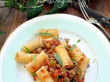 Rigatoni à la bolognaise et estragon