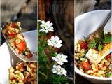 Salade de céréales aux herbes fraîches du jardin