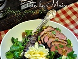 Salade de magret de canard, endives et tête de Moine