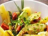 Salade de pommes de terre, courgette, avocat... et chorizo