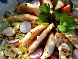 Salade de poulet, boulgour et quinoa aux herbes