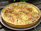 Tarte aux carottes du jardin, courgettes et jambon