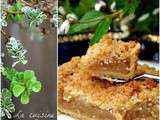 Tarte aux pommes, crumble aux amandes