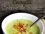 Velouté de pois cassés, courgettes à la crème de coco