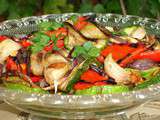 Salade Tiède de Légumes Grillés et Gousse d’Ail Confites en Chemise