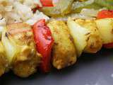 Brochettes de poulet marinées au curry