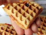 Gaufre qui cache une délicieuse pizza