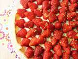 Tarte aux fraises au fromage blanc citronné