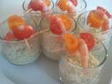 Verrine avocat - crevette